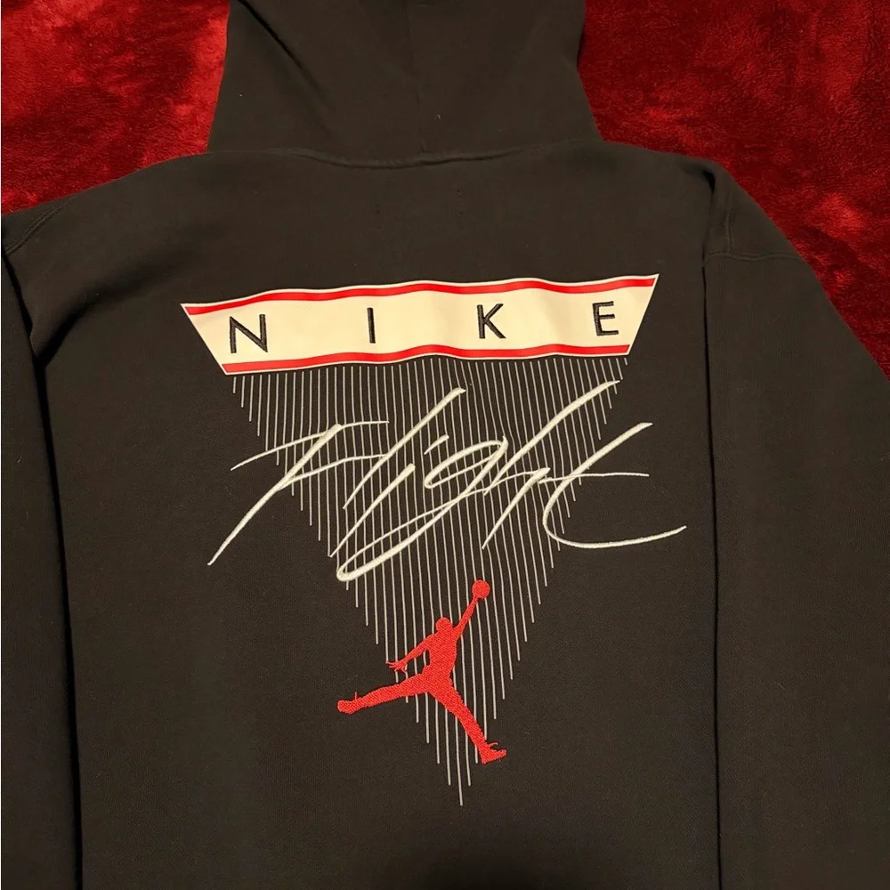 Jordan Flight Black Hoodie with Red Logo - Picture 5 of 5